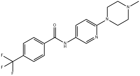 N-[6-(4-METHYLPIPERAZINO)-3-PYRIDINYL]-4-(TRIFLUOROMETHYL)BENZENECARBOXAMIDE 结构式