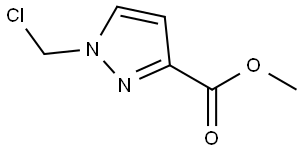 1-(氯甲基)吡唑-3-羧酸甲酯 结构式