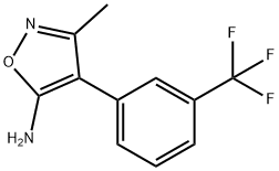 3-甲基-4-[3-三氟甲基苯基]-5-氨基异噁唑 结构式