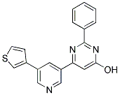 2-PHENYL-6-(5-THIEN-3-YLPYRIDIN-3-YL)PYRIMIDIN-4-OL 结构式