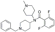 N-(1-BENZYLPIPERIDIN-4-YL)-2,6-DIFLUORO-N-(1-METHYLPIPERIDIN-4-YL)BENZAMIDE 结构式