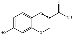 4-羟基-2-甲氧基肉桂酸 结构式