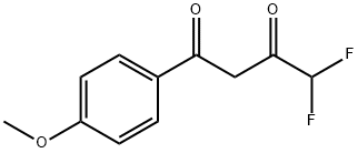 4,4-二氟-1-(4-甲氧基苯基)丁烷-1,3-二酮 结构式