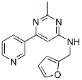 N-(2-FURYLMETHYL)-2-METHYL-6-PYRIDIN-3-YLPYRIMIDIN-4-AMINE 结构式