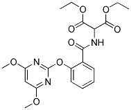 2-[2-[(4,6-DIMETHOXYPYRIMIDIN-2-YL)OXY]BENZAMIDO]MALONIC ACID, DIETHYL ESTER 结构式