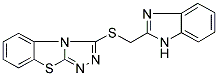 3-[(1H-BENZIMIDAZOL-2-YLMETHYL)THIO][1,2,4]TRIAZOLO[3,4-B][1,3]BENZOTHIAZOLE 结构式