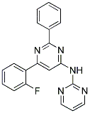 N-[6-(2-FLUOROPHENYL)-2-PHENYLPYRIMIDIN-4-YL]PYRIMIDIN-2-AMINE 结构式