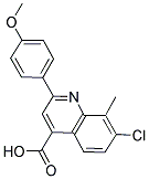 7-氯-2-(4-甲氧苯基)-8-甲基-喹啉-4-羧酸 结构式