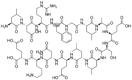H-Leu-Asp-Arg-Phe-Gly-Leu-Ala-Glu-Ser-Leu-Leu-Glu-Asn-Lys-Glu-OH 结构式