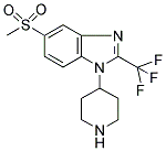 5-(METHYLSULFONYL)-1-(PIPERIDIN-4-YL)-2-(TRIFLUOROMETHYL)-(1H)-BENZIMIDAZOLE 结构式
