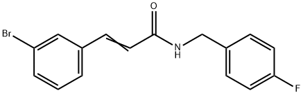 3-(3-BROMOPHENYL)-N-(4-FLUOROBENZYL)ACRYLAMIDE 结构式