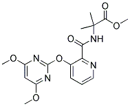 2-[[[3-[(4,6-DIMETHOXYPYRIMIDIN-2-YL)OXY]PYRIDIN-2-YL]CARBONYL]AMINO]-2-METHYLPROPIONOIC ACID, METHYL ESTER 结构式