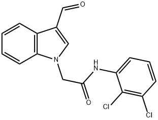 N-(2,3-DICHLORO-PHENYL)-2-(3-FORMYL-INDOL-1-YL)-ACETAMIDE 结构式