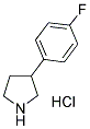 3-(4-氟苯基)吡咯烷盐酸盐 结构式