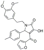 1-(3,4-DIMETHOXYPHENETHYL)-4-(FURAN-2-CARBONYL)-3-HYDROXY-5-P-TOLYL-1H-PYRROL-2(5H)-ONE 结构式