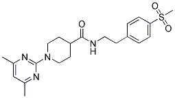 1-(4,6-DIMETHYLPYRIMIDIN-2-YL)-N-[2-(4-(METHYLSULFONYL)PHENYL)ETHYL]PIPERIDINE-4-CARBOXAMIDE 结构式