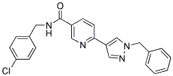 6-(1-BENZYL-1H-PYRAZOL-4-YL)-N-(4-CHLOROBENZYL)NICOTINAMIDE 结构式