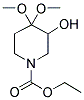 3-HYDROXY-4,4-DIMETHOXYPIPERIDINE-ETHYLCARBAMATE 结构式