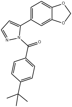 [5-(1,3-Benzodioxol-5-yl)-1H-pyrazol-1-yl][4-(tert-butyl)phenyl]methanone 结构式