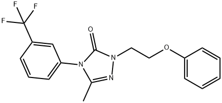 5-METHYL-2-(2-PHENOXYETHYL)-4-[3-(TRIFLUOROMETHYL)PHENYL]-2,4-DIHYDRO-3H-1,2,4-TRIAZOL-3-ONE 结构式