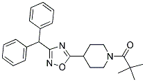 1-(2,2-DIMETHYPROPANOYL)-4-[3-(DIPHENYLMETHYL)-1,2,4-OXADIAZOL-5-YL]PIPERIDINE 结构式