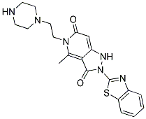 2-(Benzo[d]thiazol-2-yl)-4-methyl-5-(2-(piperazin-1-yl)ethyl)-1,2-dihydro-5H-pyrazolo[4,3-c]pyridine-3,6-dione 结构式