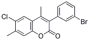 3(3'-BROMOPHENYL)-6-CHLORO-4,7-DIMETHYLCOUMARIN 结构式