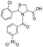 2-(2-CHLORO-PHENYL)-3-(3-NITRO-BENZOYL)-THIAZOLIDINE-4-CARBOXYLIC ACID 结构式