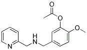 ACETIC ACID 2-METHOXY-5-([(PYRIDIN-2-YLMETHYL)-AMINO]-METHYL)-PHENYL ESTER 结构式