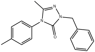 2-BENZYL-5-METHYL-4-(4-METHYLPHENYL)-2,4-DIHYDRO-3H-1,2,4-TRIAZOL-3-ONE 结构式