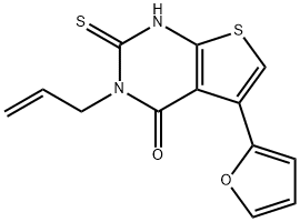 3-ALLYL-5-FURAN-2-YL-2-MERCAPTO-3H-THIENO[2,3-D]PYRIMIDIN-4-ONE 结构式