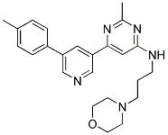 [2-METHYL-6-(5-P-TOLYL-PYRIDIN-3-YL)-PYRIMIDIN-4-YL]-(3-MORPHOLIN-4-YL-PROPYL)-AMINE 结构式