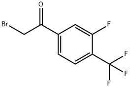 2-溴-1-(3-氟-4-(三氟甲基)苯基)乙烷-1-酮 结构式