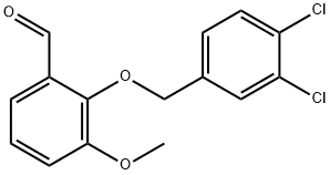 2-(3,4-二氯苄基)氧基-3-甲氧基-苯甲醛 结构式