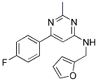6-(4-FLUOROPHENYL)-N-(2-FURYLMETHYL)-2-METHYLPYRIMIDIN-4-AMINE 结构式