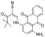 3-((4-AMINO-9,10-DIOXOANTHRYL)AMINO)-2-(2,2-DIMETHYLPROPANOYL)PROP-2-ENENITRILE 结构式