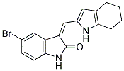 (Z)-5-Bromo-3-(4,5,6,7-tetrahydro-1H-indol-2-ylmethylene)-1,3-dihydroindol-2-one 结构式