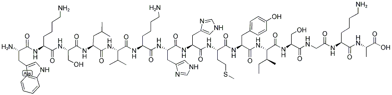 H-Trp-Lys-Ser-Leu-Val-Lys-His-His-Met-Tyr-Ile-Ser-Gly-Lys-Ala-OH 结构式