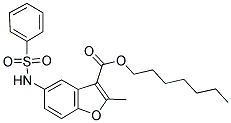 HEPTYL 2-METHYL-5-(PHENYLSULFONAMIDO)BENZOFURAN-3-CARBOXYLATE 结构式