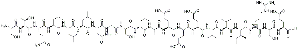 H-SER-THR-GLN-LEU-LEU-LEU-ASN-GLY-SER-LEU-ALA-GLU-GLU-GLU-VAL-VAL-ILE-ARG-SER-GLU-OH 结构式