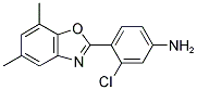 3-CHLORO-4-(5,7-DIMETHYL-1,3-BENZOXAZOL-2-YL)ANILINE 结构式