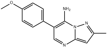 6-(4-甲氧基苯基)-2-甲基吡唑并-[1,5-A]嘧啶-7-胺 结构式