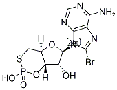 8-BROMOADENOSINE-3',5'-CYCLIC MONOPHOSPHOROTHIOATE, RP-ISOMER 结构式