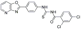 2,4-DICHLORO-N-{[(4-[1,3]OXAZOLO[4,5-B]PYRIDIN-2-YLPHENYL)AMINO]CARBONOTHIOYL}BENZAMIDE 结构式