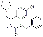 1-PYRROLIDIN-2-(4'-CHLOROPHENYL)-2-(N-CBZ-N-METHYL)AMINO-ETHANE 结构式
