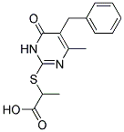 2-[(5-BENZYL-4-METHYL-6-OXO-1,6-DIHYDROPYRIMIDIN-2-YL)THIO]PROPANOIC ACID 结构式