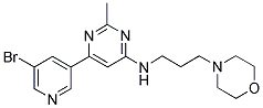 6-(5-Bromopyridin-3-yl)-2-methyl-N-(3-morpholin-4-ylpropyl)pyrimidin-4-amine 结构式
