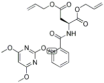 (2S)-2-[2-[(4,6-DIMETHOXYPYRIMIDIN-2-YL)OXY]BENZAMIDO]BUTANEDIOIC ACID, DIALLYL ESTER 结构式