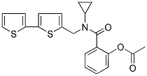ACETIC ACID, 2-[(CYCLOPROPYL((5-(2-THIENYL)-2-THIENYL)METHYL)AMINO)CARBONYL]PHENYL ESTER 结构式
