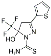 4,5-DIHYDRO-5-HYDROXY-3-(2-THIENYL)-1-THIOCARBAMOYL-5-(TRIFLUOROMETHYL)PYRAZOLE 结构式